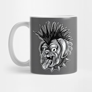 Punk Rock Pug Sketch Mug